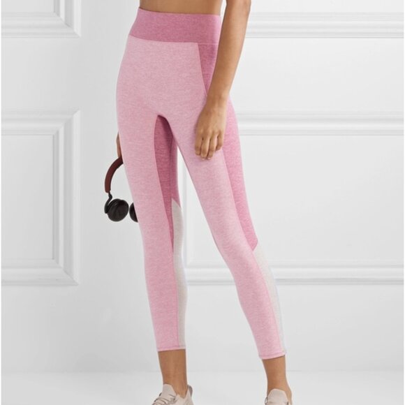 Bandier Pants - Bandier Women's We Over Me Pink Sunrise Color Block Leggings